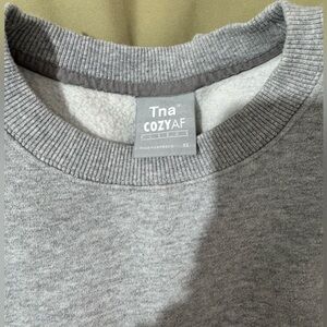 Tna Gray CozyAF Fleece Sweater